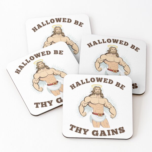 Item preview, Buff Jesus - Hallowed Be Thy Gains designed and sold by MJ ⭐⭐⭐⭐⭐.