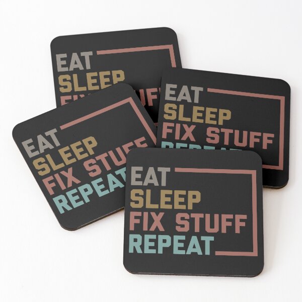 Item preview, Eat sleep fix stuff repeat designed and sold by Hamza Mrizak.