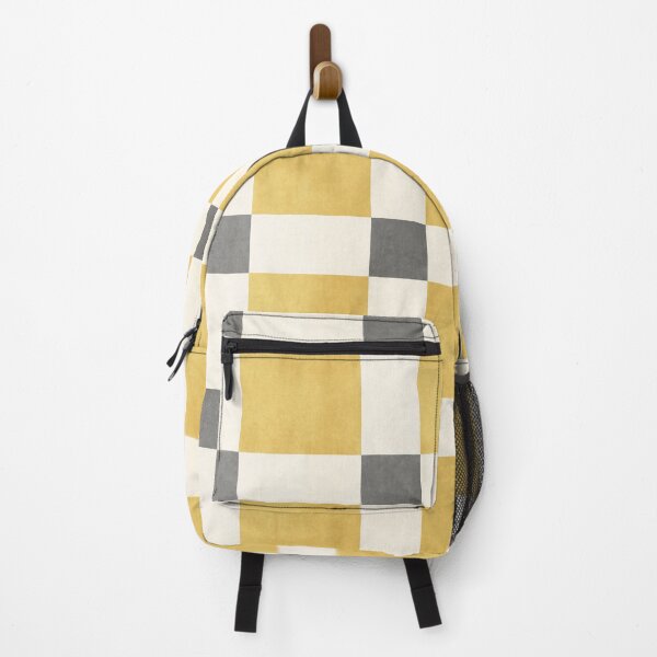 Item preview, Chequer Pattern Warm Yellow Dark Grey designed and sold by FAROSSTUDIO.