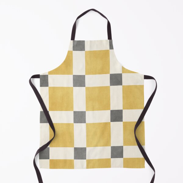 Item preview, Chequer Pattern Warm Yellow Dark Grey designed and sold by FAROSSTUDIO.