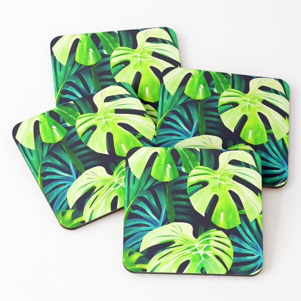 Item preview, Monstera Tropical Leaves Watercolor Art designed and sold by Ascooepics.