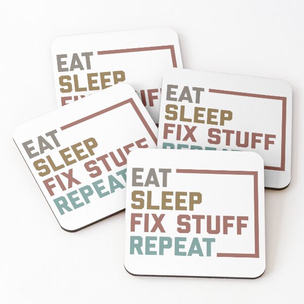 Item preview, Eat sleep fix stuff repeat designed and sold by Hamza Mrizak.