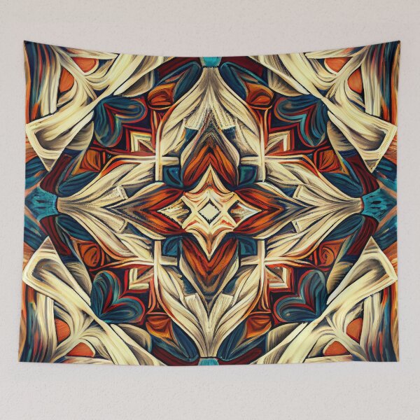 Aperçu de l'œuvre Dense Square Artistic Transitional Pattern Digital Painting créée et vendue par CodeAndColors.