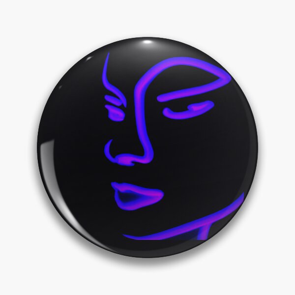 Item preview, Purple Neon outline of a girls face designed and sold by Boztik-Designs.