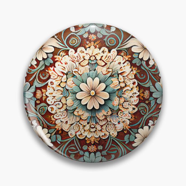 Artikelvorschau, Circular Floral Pattern Digital Painting entworfen und verkauft von CodeAndColors.