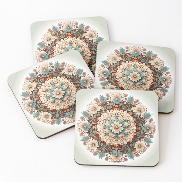 Item preview, Circular Floral Pattern Digital Painting designed and sold by CodeAndColors.