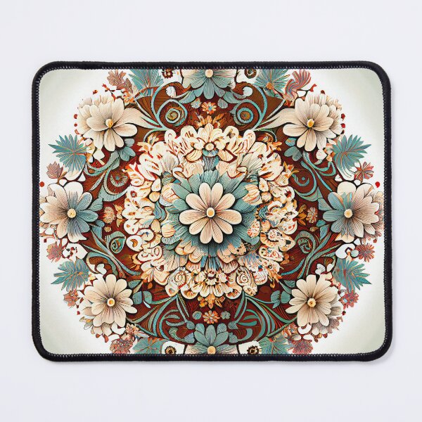 Item preview, Circular Floral Pattern Digital Painting designed and sold by CodeAndColors.