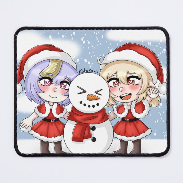 Item preview, Genshin impact winter Christmas Qiqi and Klee artwork  designed and sold by Kotokoxii.
