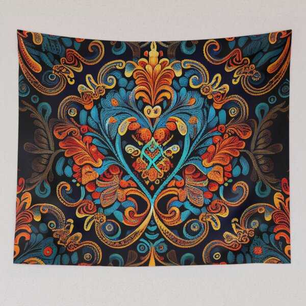 Item preview, Fine Exotic Bohemian Pattern Digital Painting designed and sold by CodeAndColors.