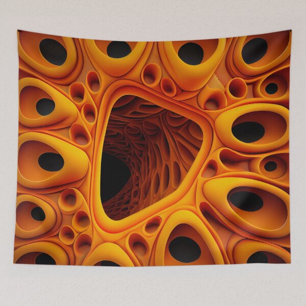 Artikelvorschau, Three Dimensional Ancient Orange Australian Pattern Digital Painting entworfen und verkauft von CodeAndColors.