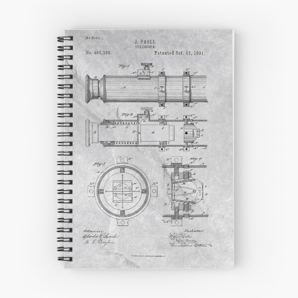 Item preview, Vintage 1891 Telescope Patent Art Print Invented by J. Paoli designed and sold by VintageArtRepro.