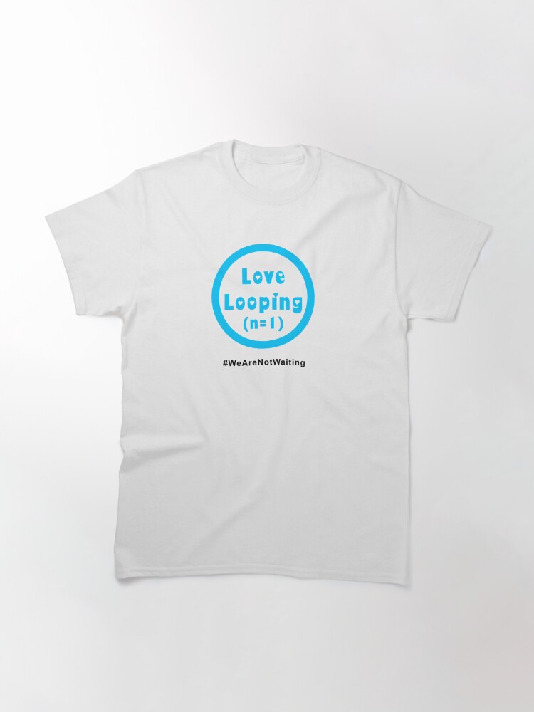 Alternate view of Love Looping - black text Classic T-Shirt
