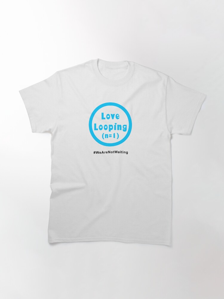 Thumbnail 3 of 7, Classic T-Shirt, Love Looping - black text designed and sold by DavidBurren.
