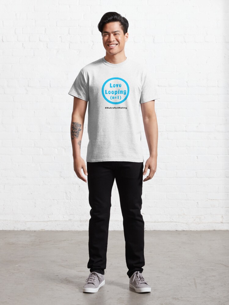 Thumbnail 3 of 7, Classic T-Shirt, Love Looping - black text designed and sold by David Burren.