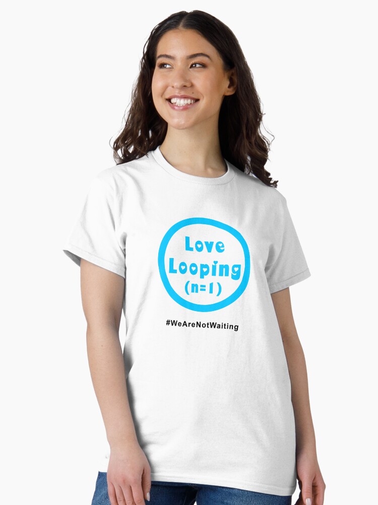 Thumbnail 2 of 7, Classic T-Shirt, Love Looping - black text designed and sold by DavidBurren.