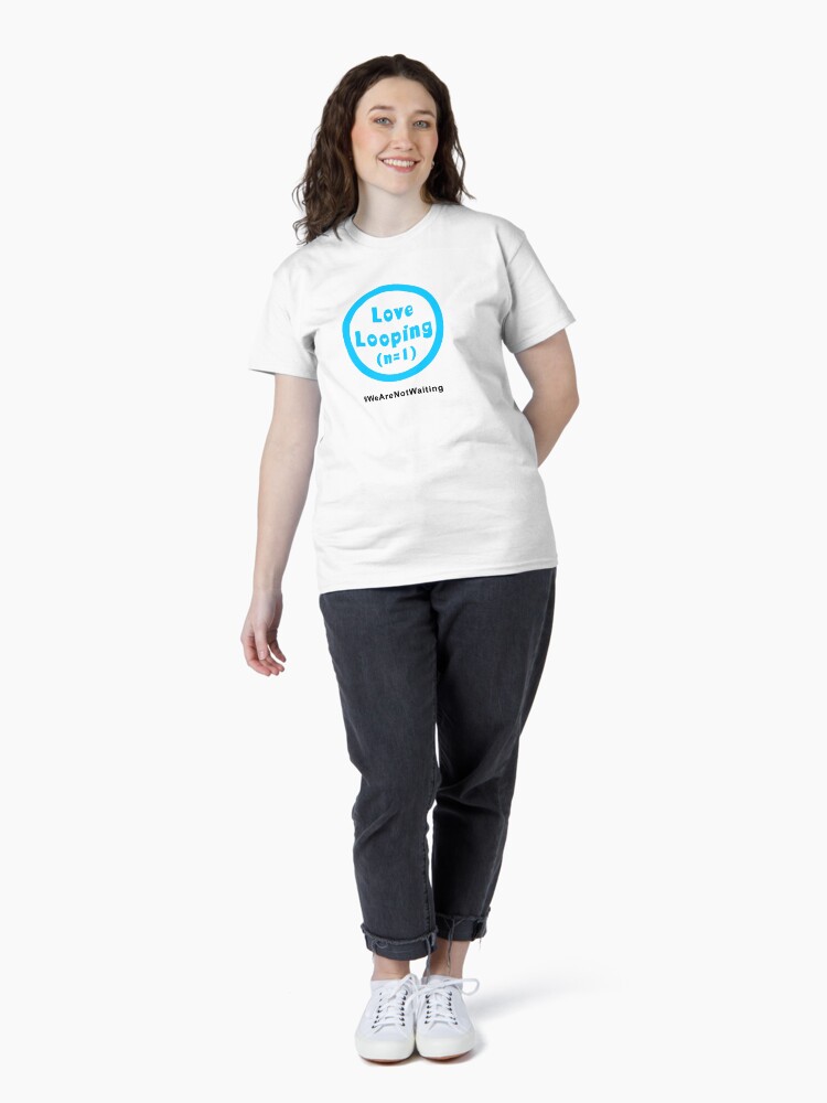 Thumbnail 4 of 7, Classic T-Shirt, Love Looping - black text designed and sold by DavidBurren.