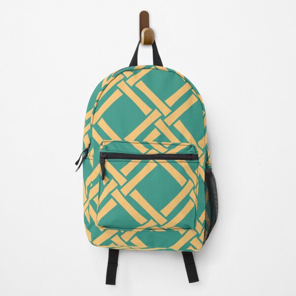 Item preview, Classic Tropical Bamboo Trellis Pattern Turquoise and Yellow designed and sold by tonymagnerart.