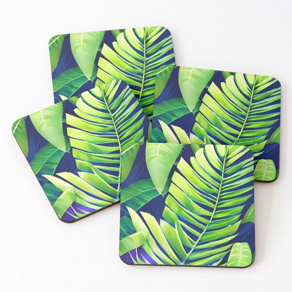 Item preview, Tropical palm leaf watercolor art designed and sold by Ascooepics.