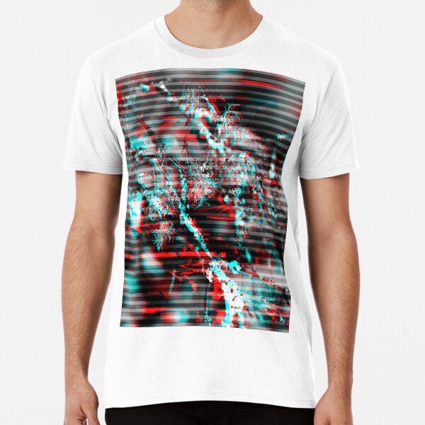 Glitch background. Computer screen error Premium T-Shirt