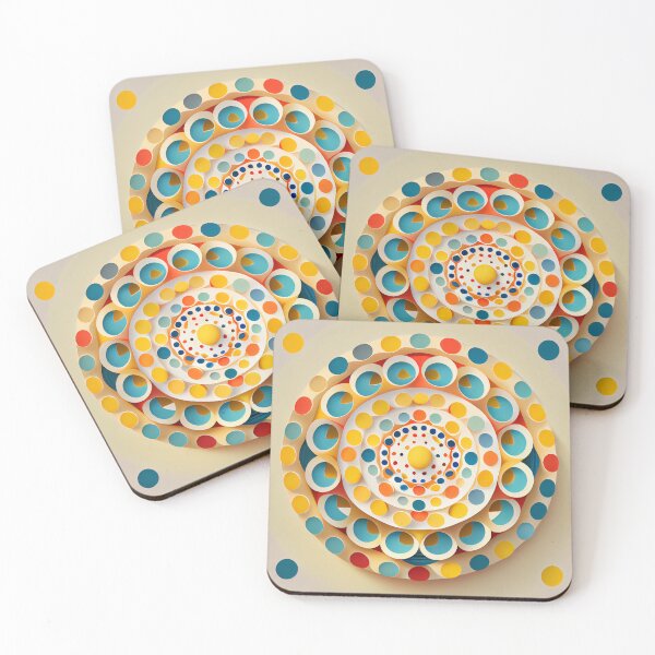 Item preview, Imagined Circular Minimalist Pattern Digital Painting designed and sold by CodeAndColors.