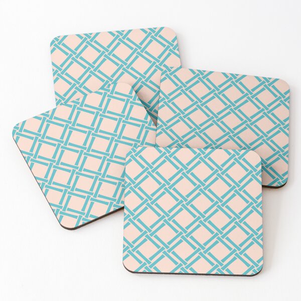 Artikelvorschau, Classic Tropical Bamboo Trellis Pattern Blue and Cream entworfen und verkauft von tonymagnerart.
