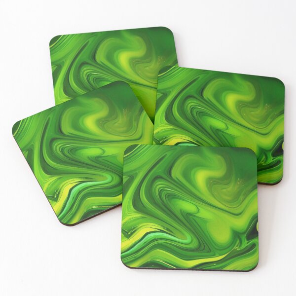 Item preview, Cool Green and Yellow Abstract Marble Pattern designed and sold by CattlettArt.