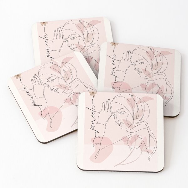Item preview, Jameela Girl Line Art Pink Pastel designed and sold by marknprints.