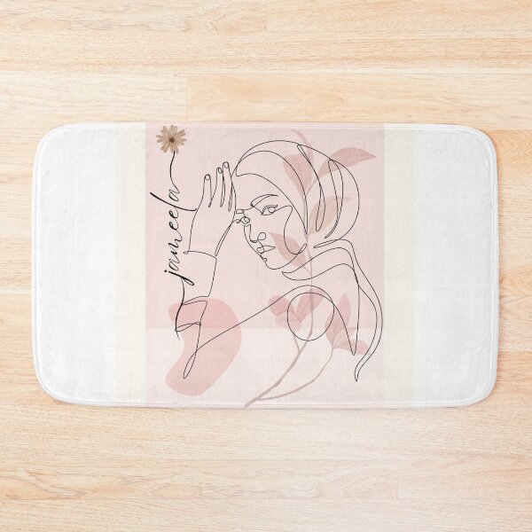 Item preview, Jameela Girl Line Art Pink Pastel designed and sold by marknprints.
