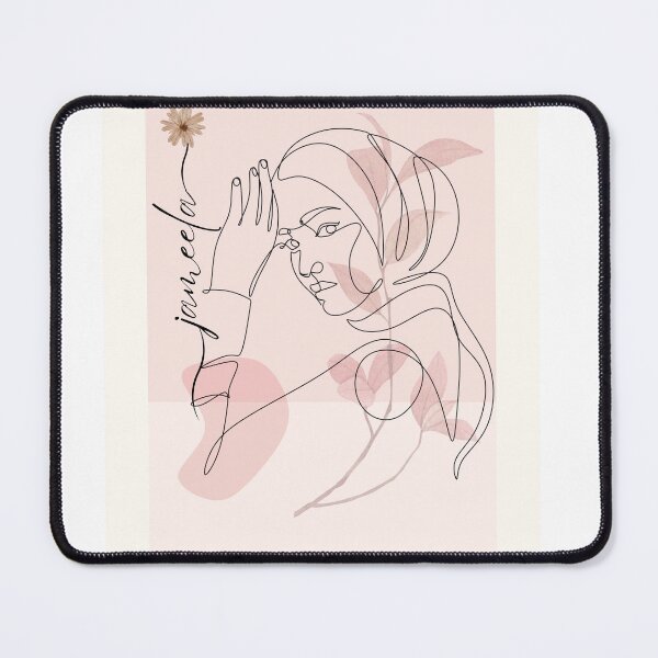 Item preview, Jameela Girl Line Art Pink Pastel designed and sold by marknprints.