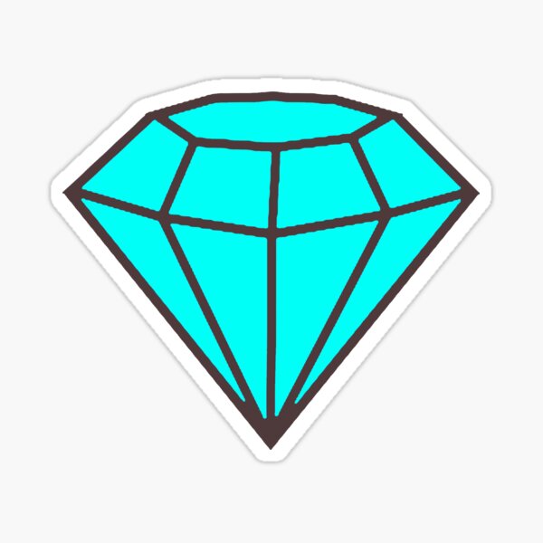 Minecraft Diamond Sticker  Diamond drawing, Aesthetic stickers, Print  stickers