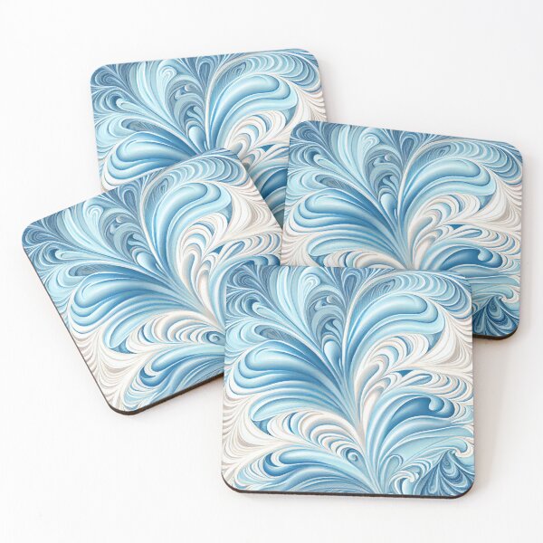 Item preview, Blue Enchanted Pastel Classic Modern Coastal Pattern Digital Painting designed and sold by CodeAndColors.