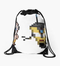 Borderlands pixel art Drawstring Bag