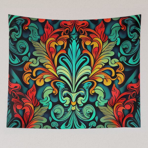 Item preview, Sketched Victorian Saturated Intense Modern Pattern Digital Painting designed and sold by CodeAndColors.