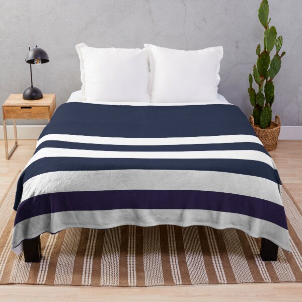Item preview, NAVY BLUE and WHITE HALF BLOCK STRIPES designed and sold by RachelMacht.