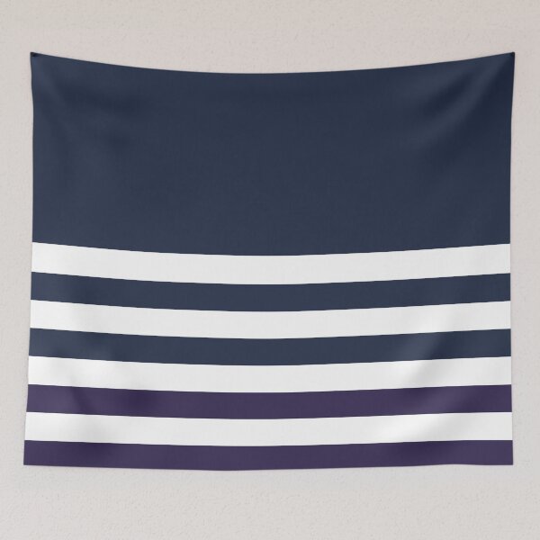 Item preview, NAVY BLUE and WHITE HALF BLOCK STRIPES designed and sold by RachelMacht.