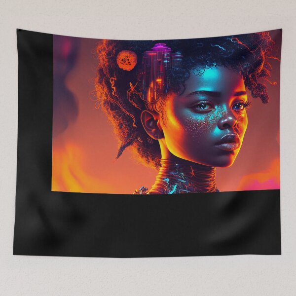 Item preview, Afrofuturism Art designed and sold by MidJourneymen.