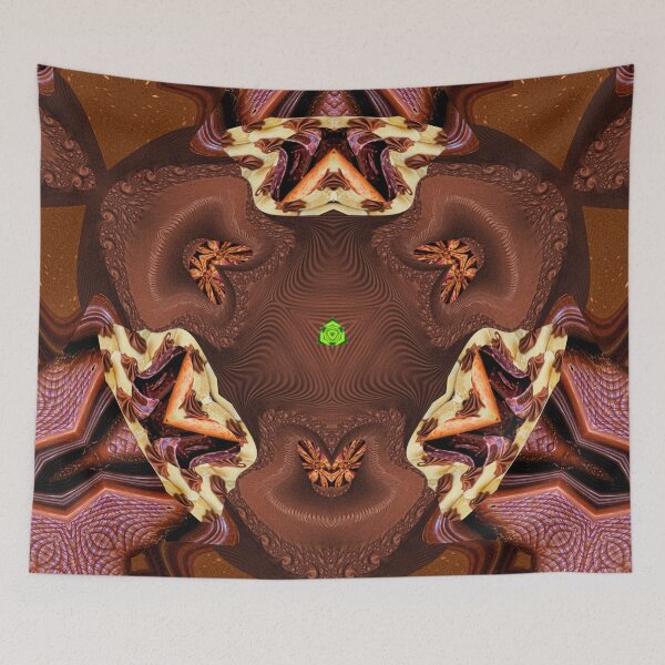 Item preview,  *FUNNY ABSTRACT PAINTING ALIEN TRIBAL FACE CHOCOLATE MIXTURE MINT GREEN WITH STARRY GREEN ANISE* designed and sold by Ralek.