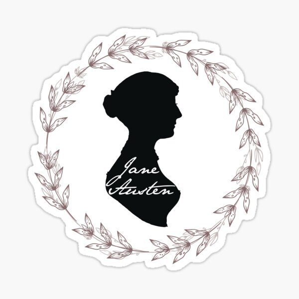 Aperçu de l'œuvre La silhouette de Jane Austen créée et vendue par CastlesClassics.