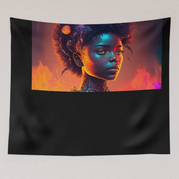 Item preview, Afrofuturism Art designed and sold by MidJourneymen.