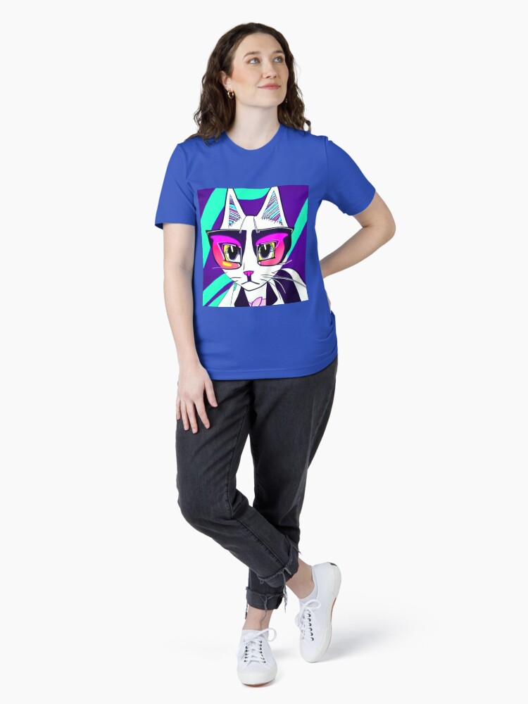 Thumbnail 4 of 7, Essential T-Shirt, Anime cat girl designed and sold by OMdesign10.