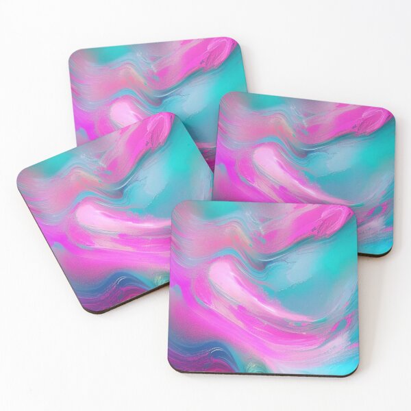 Item preview, Pretty Pink and Blue Abstract Marble Pattern Wave designed and sold by CattlettArt.