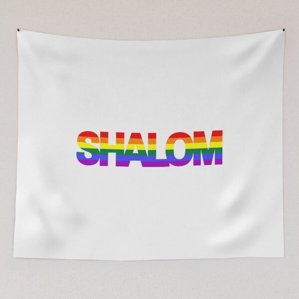 Item preview, Shalom with Pride Flag designed and sold by NJGDesigns.