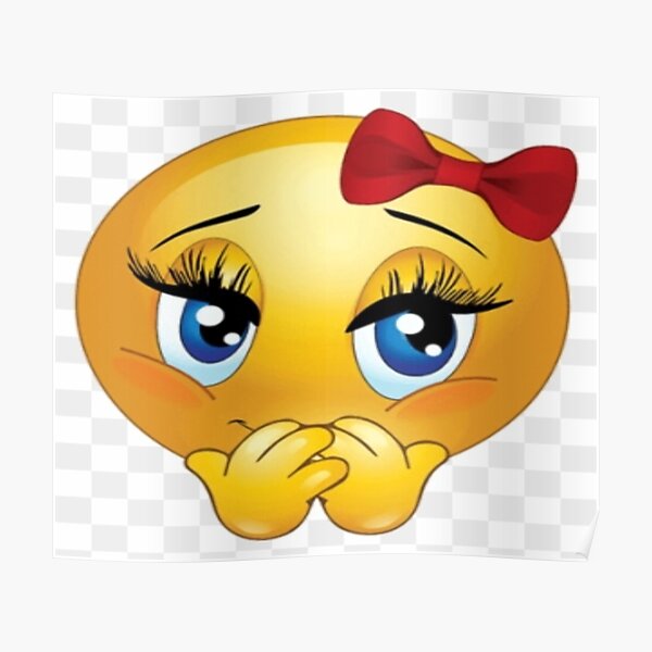 Shy Emojis Posters for Sale | Redbubble