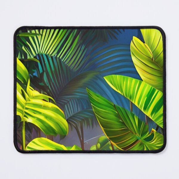 Item preview, Tropical leaves jungle landscape at night designed and sold by Ascooepics.