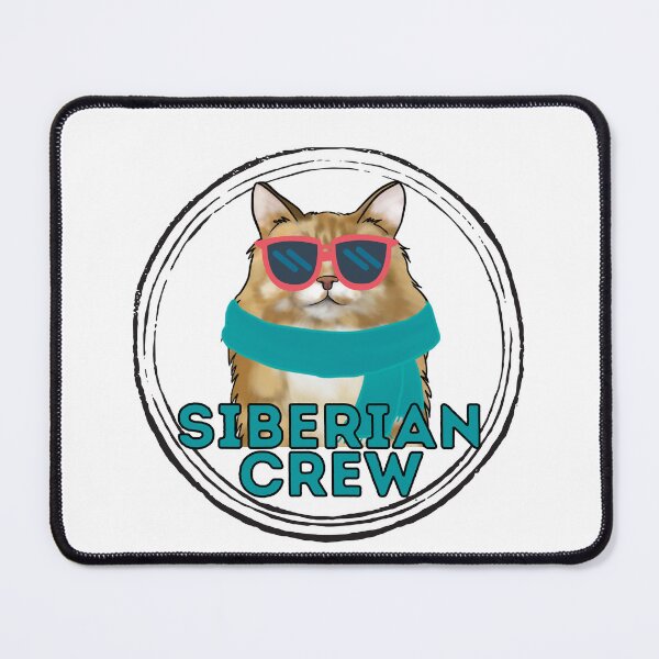 Item preview, Siberian cat crew cool ginger cat in sunglasses designed and sold by JoeyGraceCatCo.