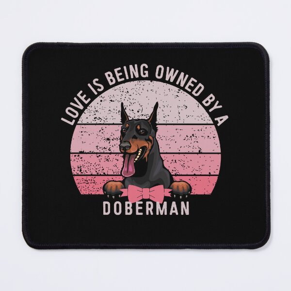 Item preview, Doberman Love Pink Vintage Sunset Valentine designed and sold by Cuddlythopia.