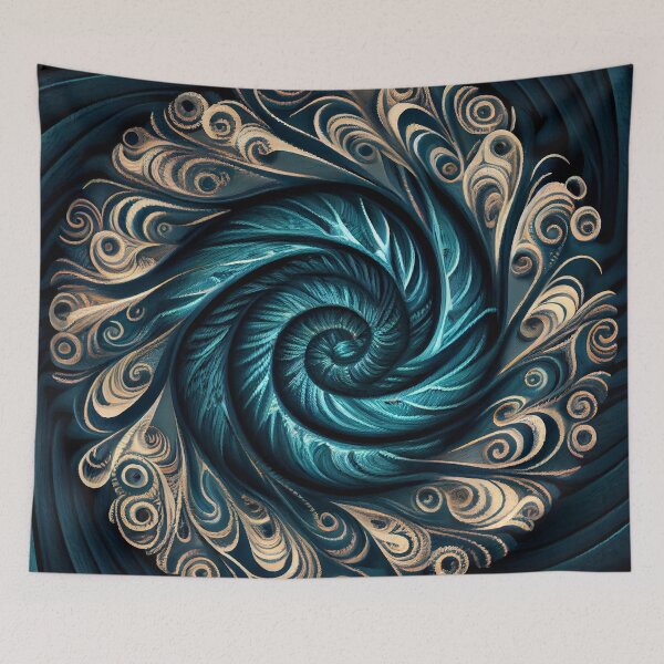 Aperçu de l'œuvre Swirling Circular Rough Crafty Transitional Pattern Digital Painting créée et vendue par CodeAndColors.