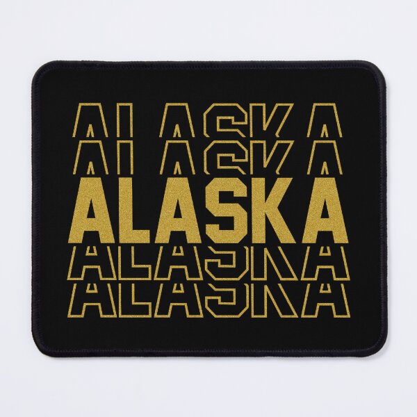 Item preview, Alaska State Repeated Gold Glitter Text designed and sold by sweetbelle.