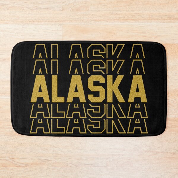 Item preview, Alaska State Repeated Gold Glitter Text designed and sold by sweetbelle.