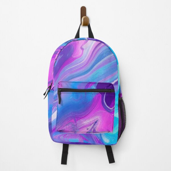 Item preview, Cosmic Pink blue and purple abstract marble pattern designed and sold by CattlettArt.